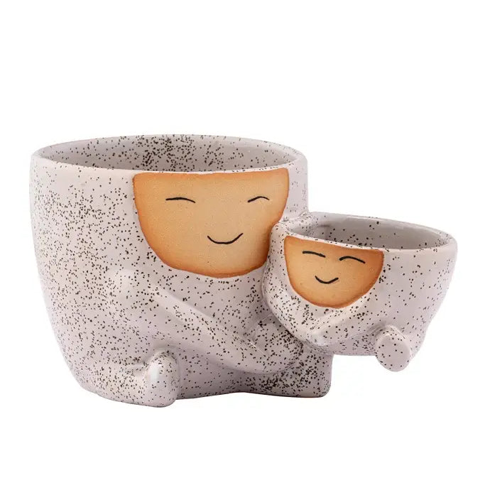 Smiling Hugging Planter Holding Baby Planter