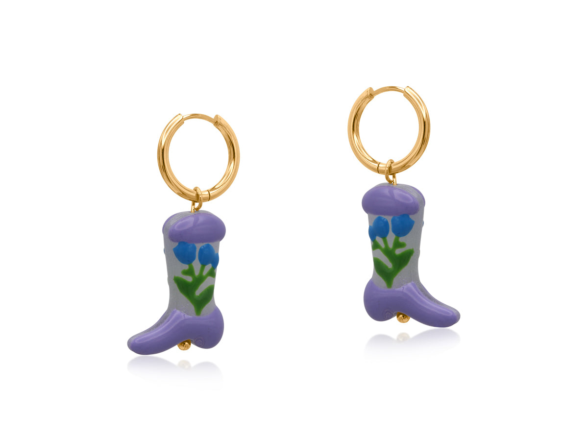 Mix Cowboy Boots Charm Earrings