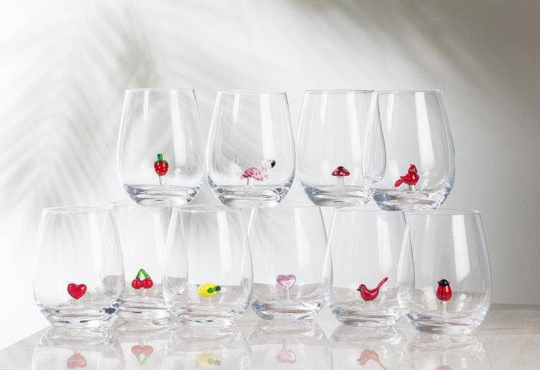 Cardinal Icon Stemless Wine Glass
