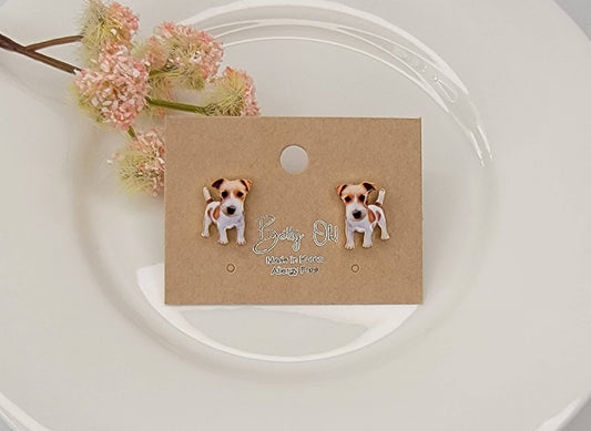 JACK RUSSELL TERRIER POST EARRINGS