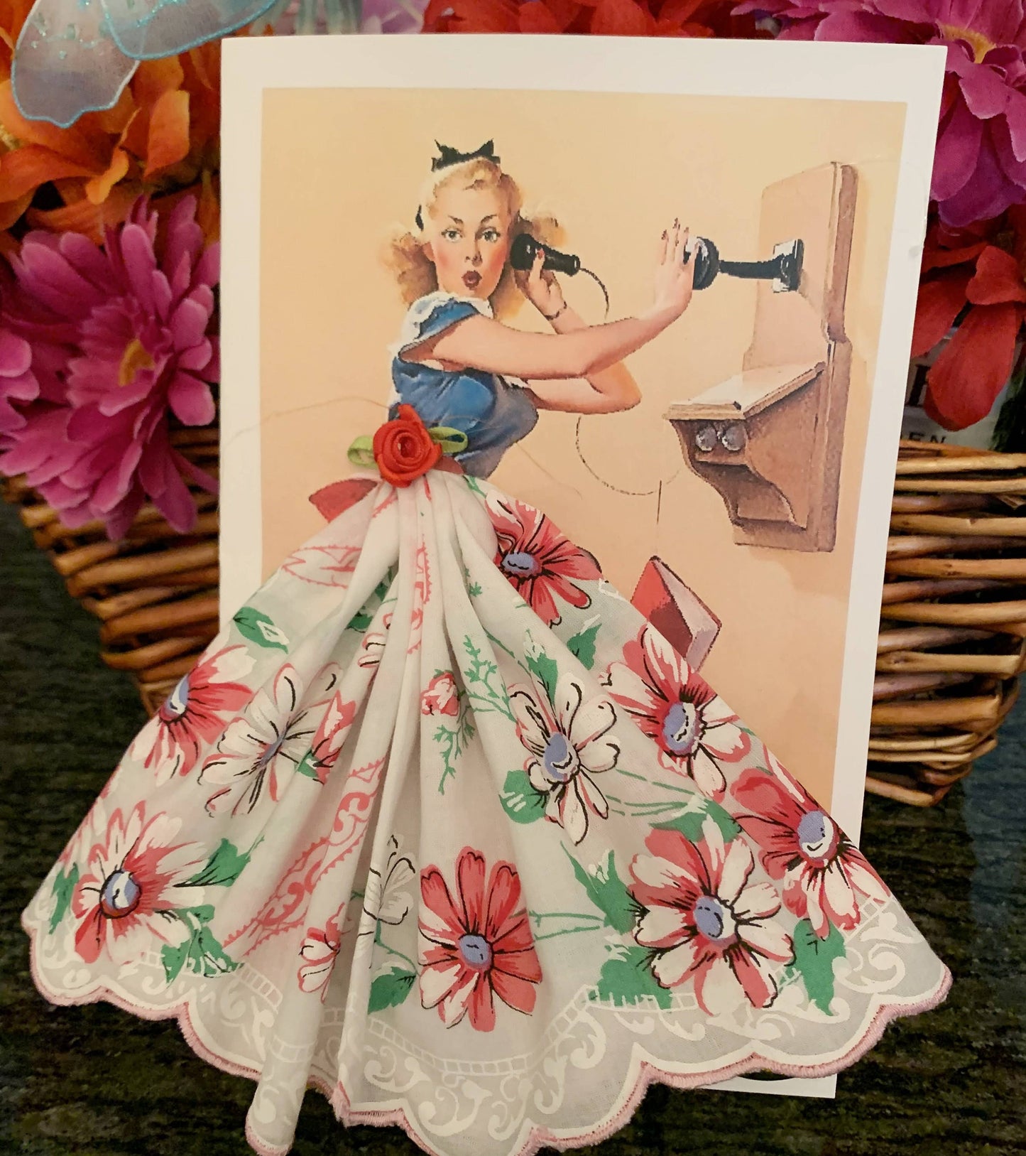 Telephone  Pinup Girl Keepsake  Card