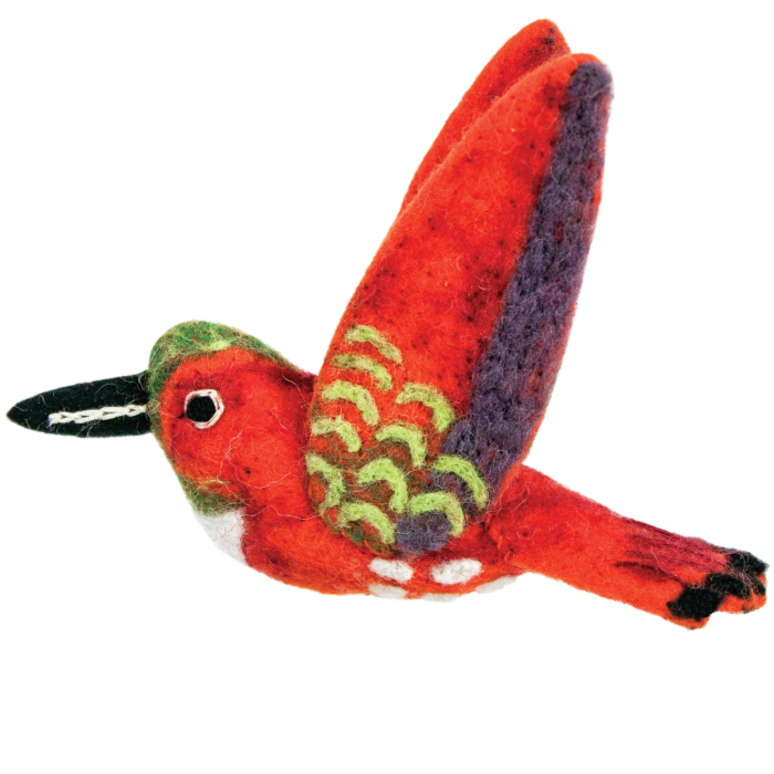 Felted Wool Bird Ornament
