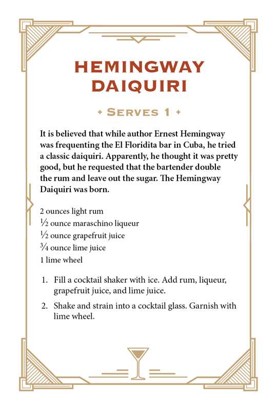 Rum Cocktail Cards A–Z