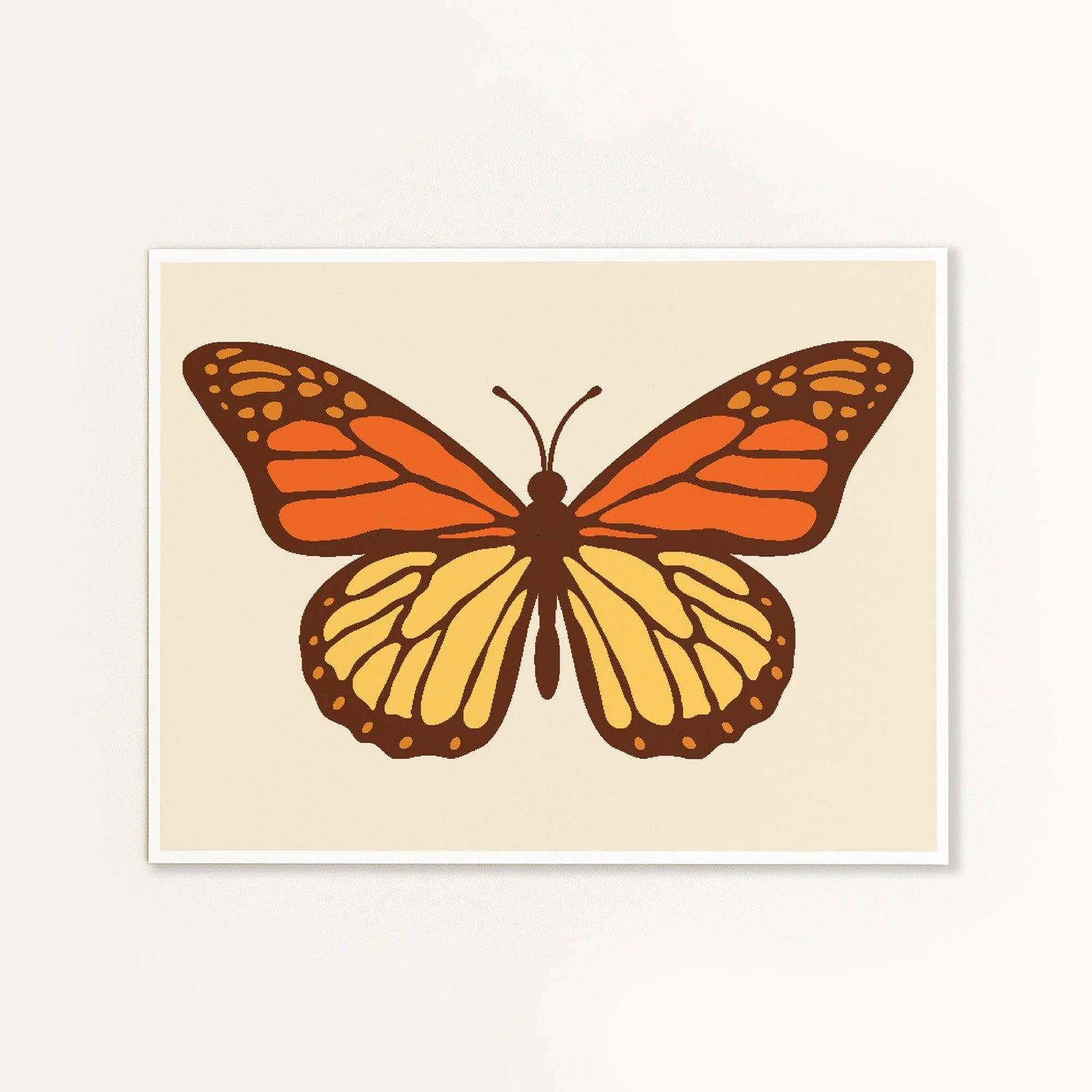 Orange and Yellow Butterfly Print