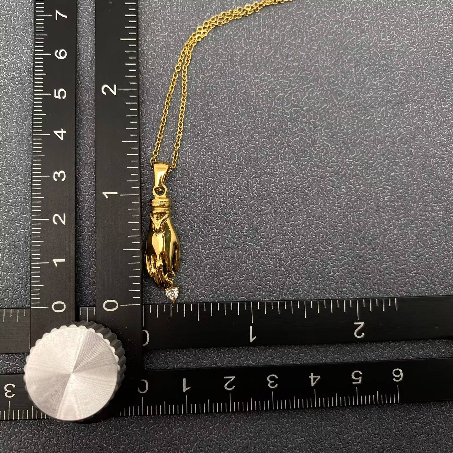 Heart Palm Charm 18K Gold Plated Necklace