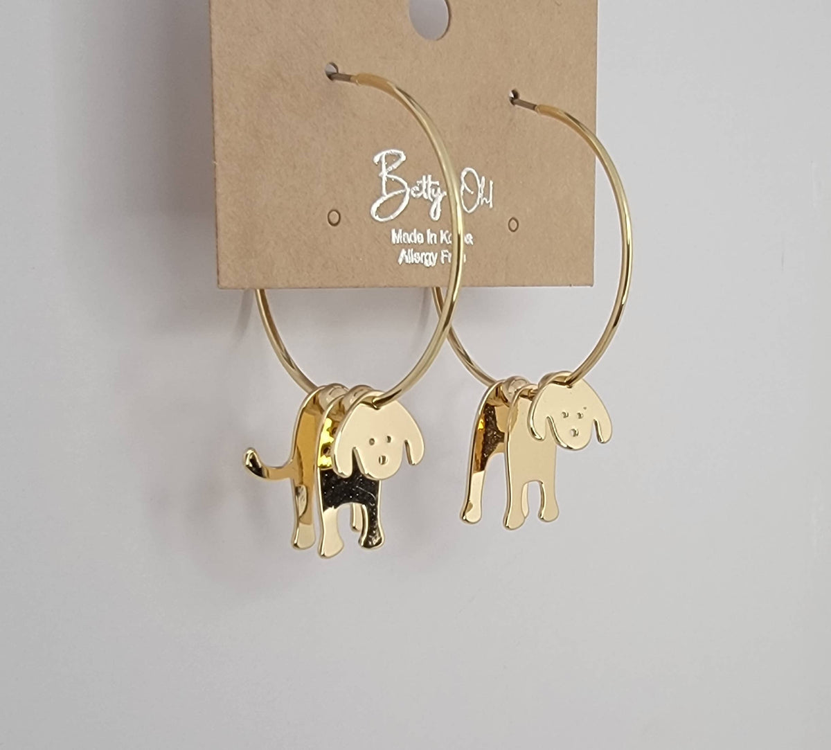 Dog Hoop Earrings