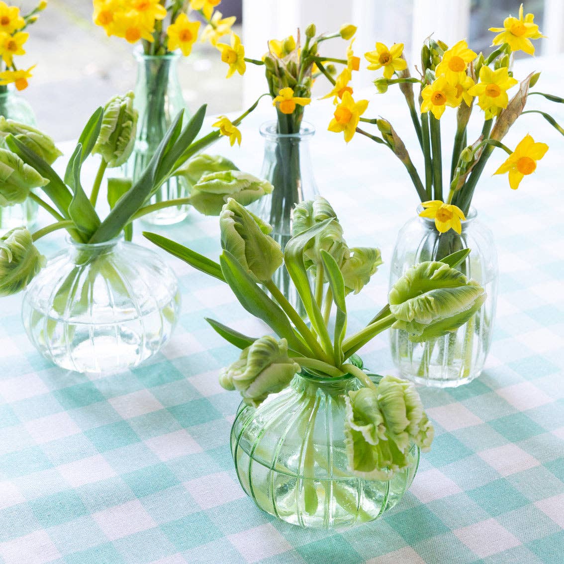 Green Glass Bud Vase - 8cm | Everyday Decor |