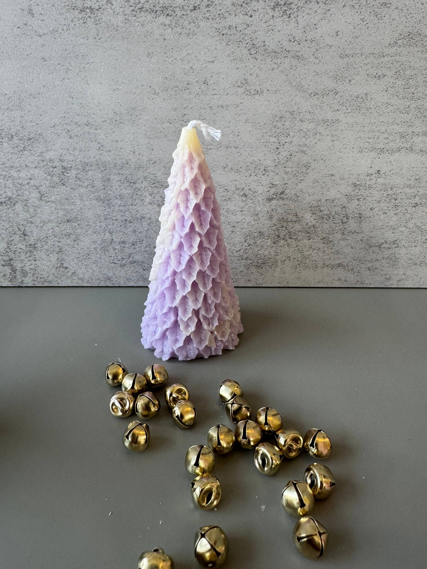 Frosty Retro Style Holiday Tree Candle