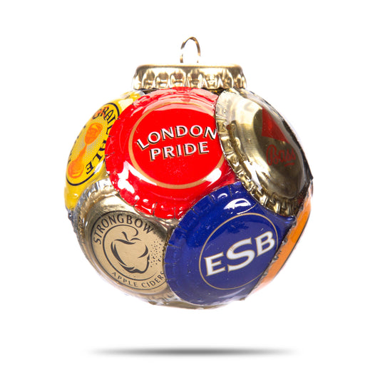 English Beer Bottle Cap Ornament