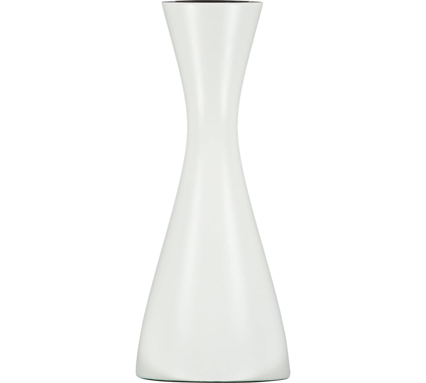 BRITISH COLOUR STANDARD - 15cm H / 5.9'' H Medium Pearl White Candleholder