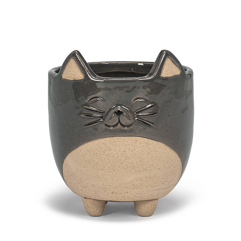 Lg Cat on Legs Planter-5"H-871