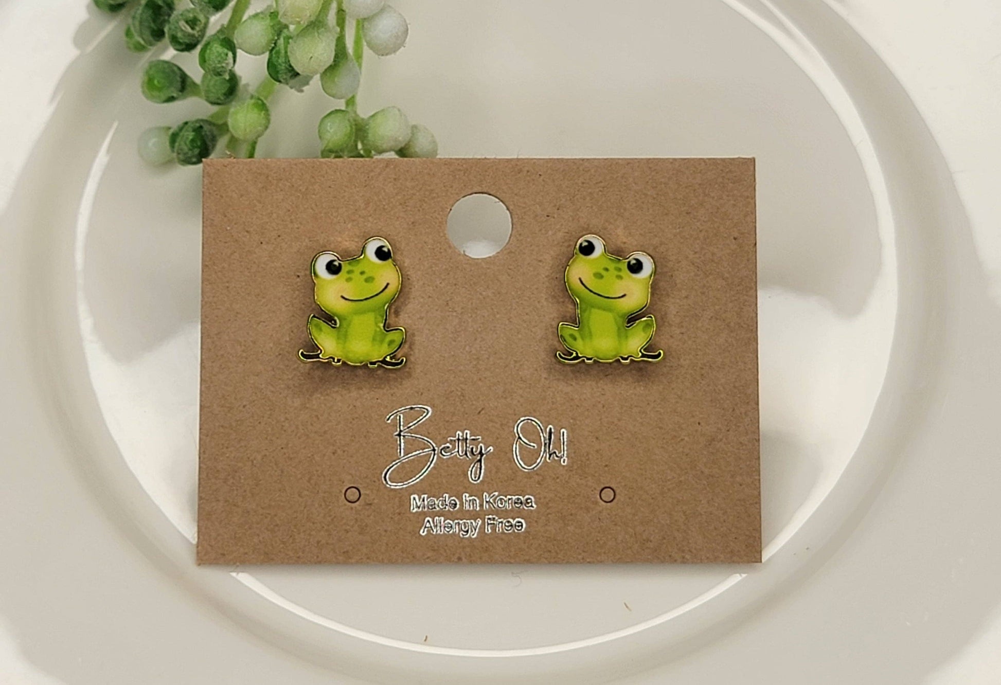 Frog post Earrings
