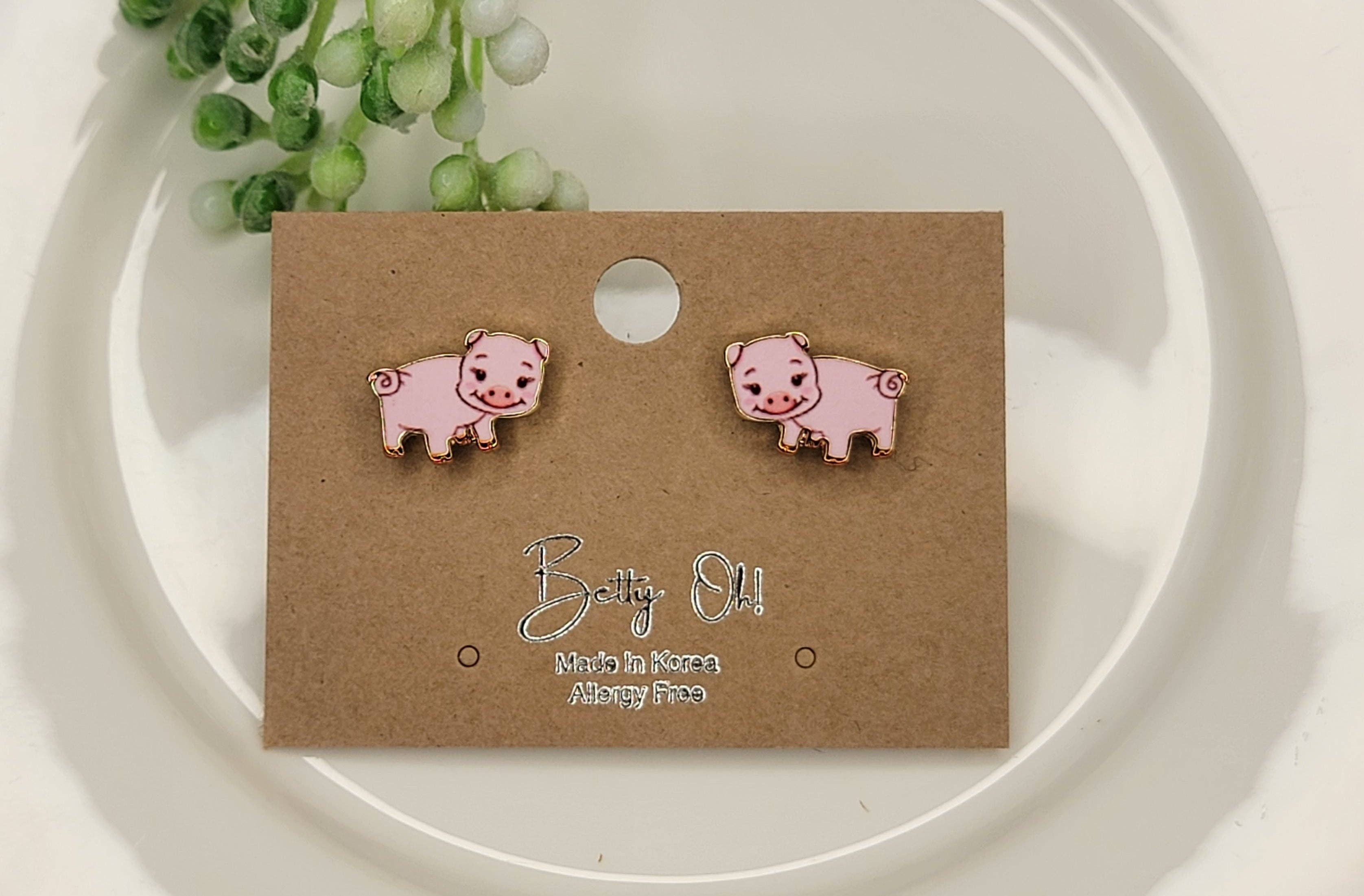 Pig Picture Post Earrings