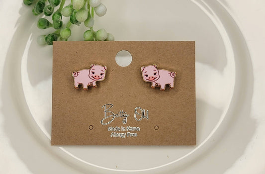 Pig Picture Post Earrings
