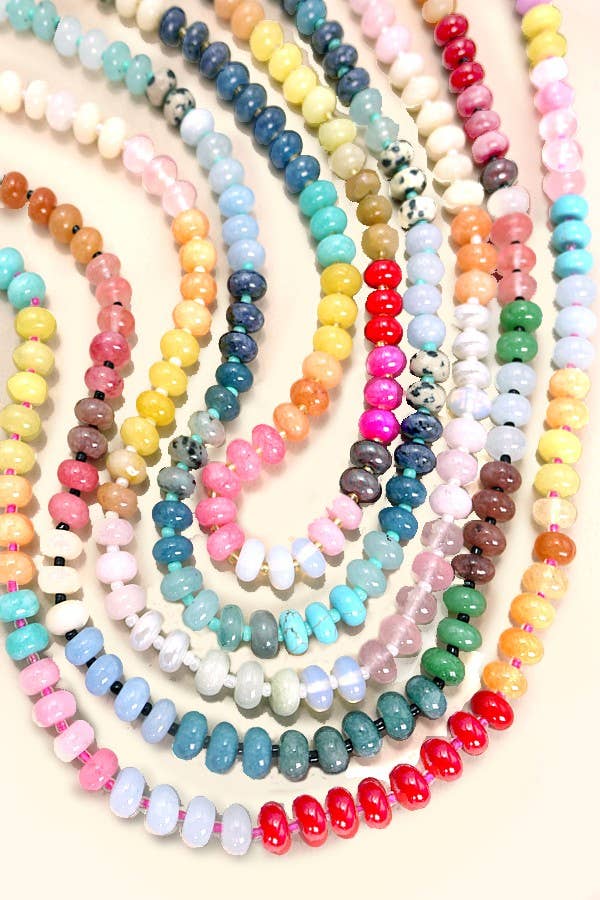 NATURAL AGATE BEAD NECKLACE