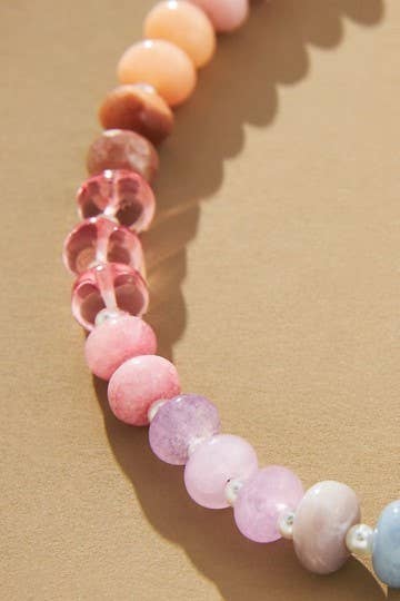 NATURAL AGATE BEAD NECKLACE