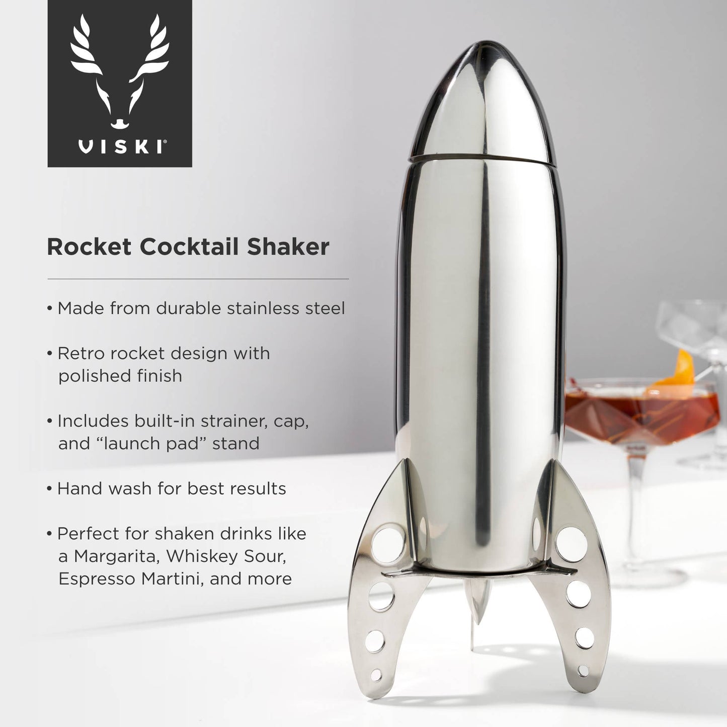 Irving™ Stainless Steel Rocket Cocktail Shaker