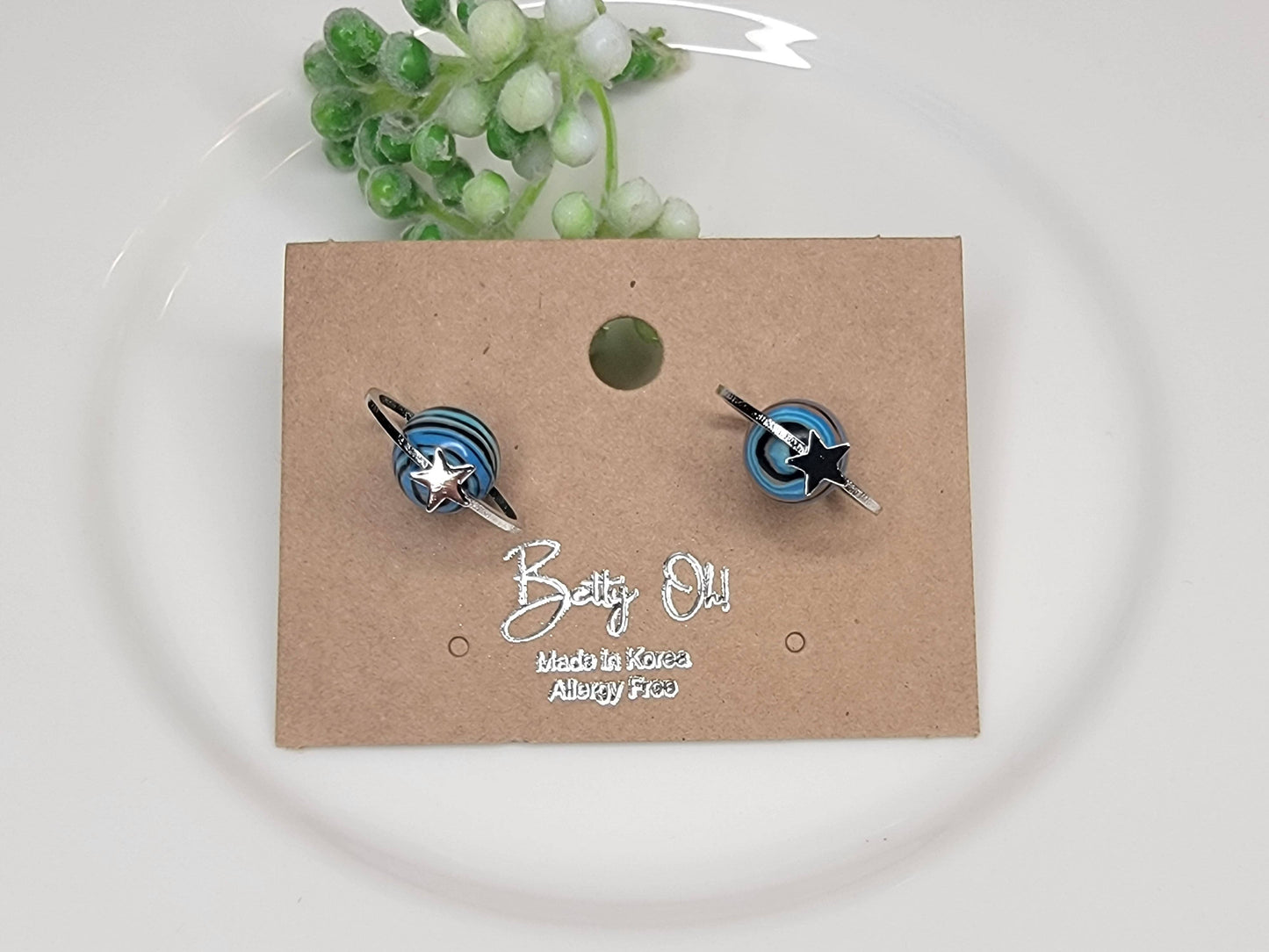 Planet Design Post Earrings