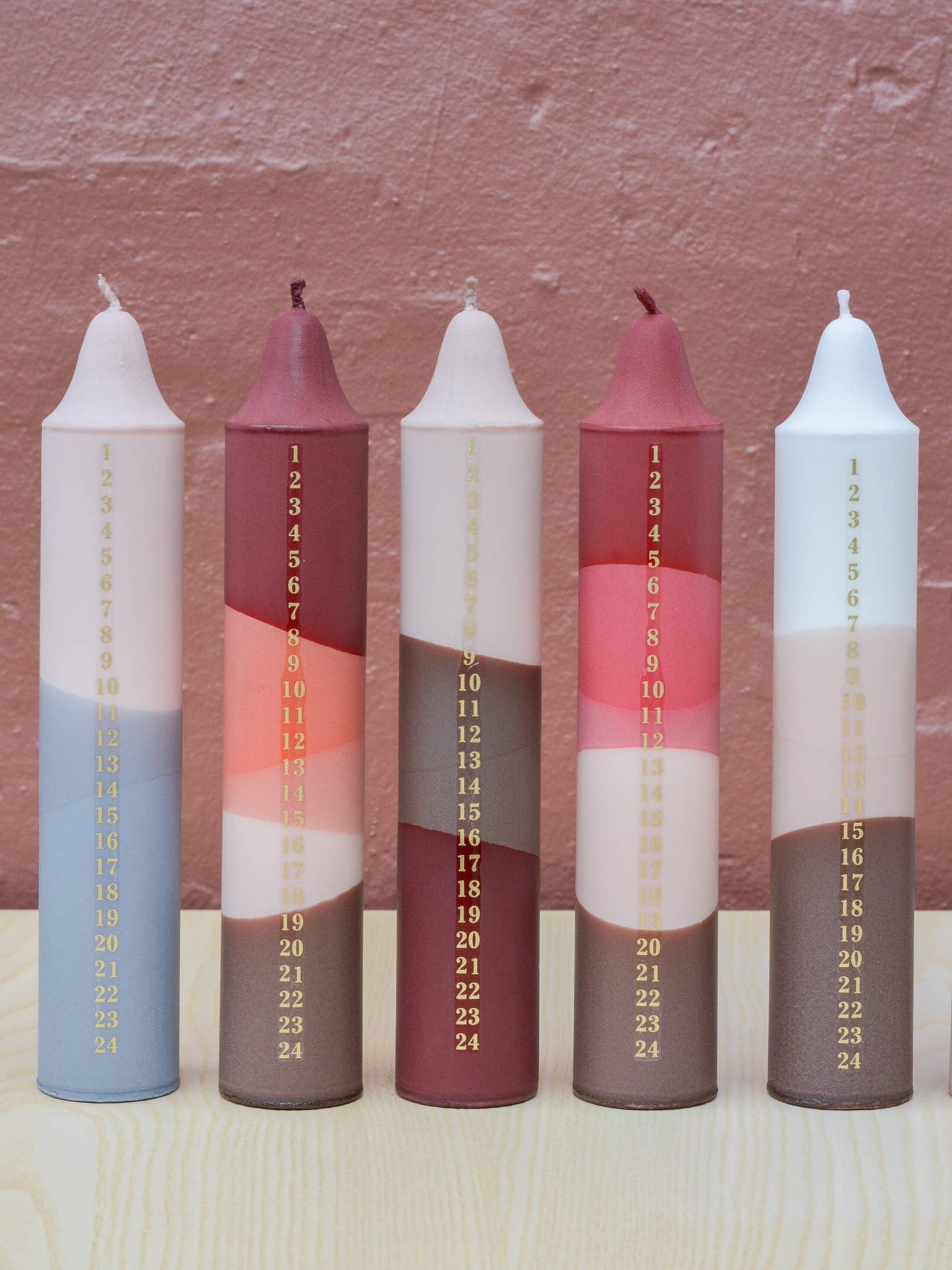 Advent Candle, Christmas Calendar, Beige / Gray