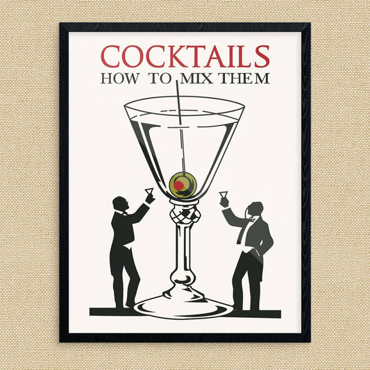 8" x 10 Cocktails & How to Mix Them Print - Vintage MC