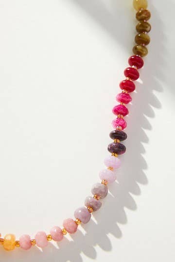 NATURAL AGATE BEAD NECKLACE