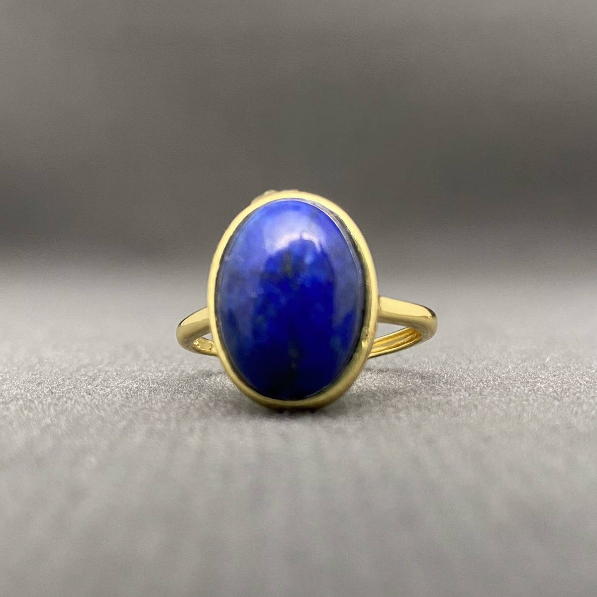 Oval Stone Adjustable Copper Ring