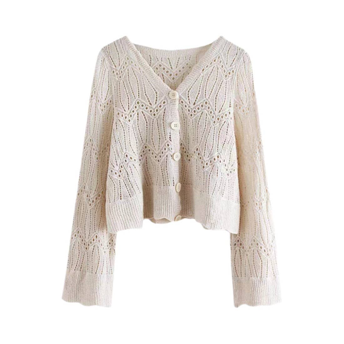 Crosa Long Sleeve Knit Cardigan