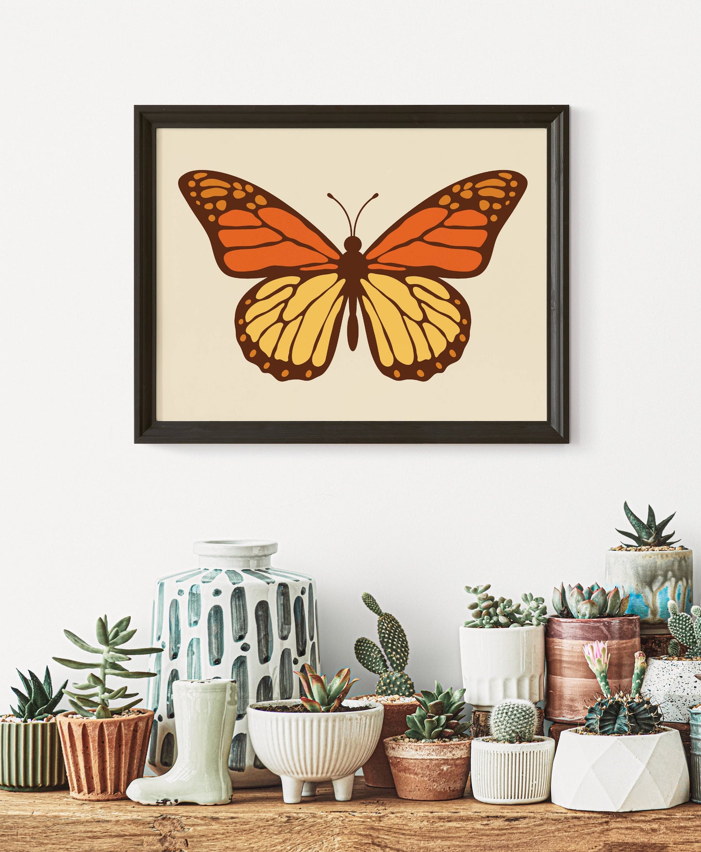 Orange and Yellow Butterfly Print