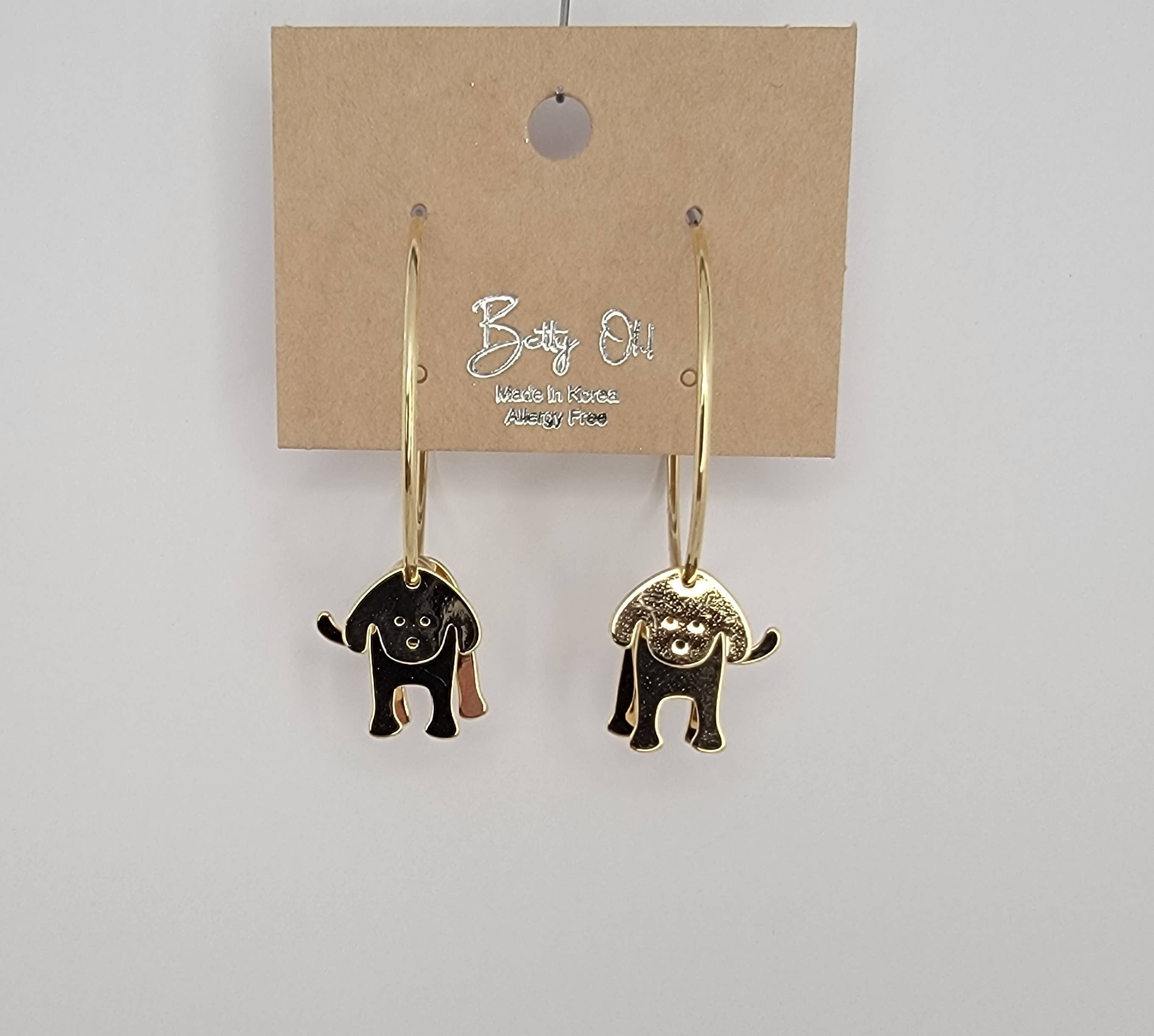 Dog Hoop Earrings