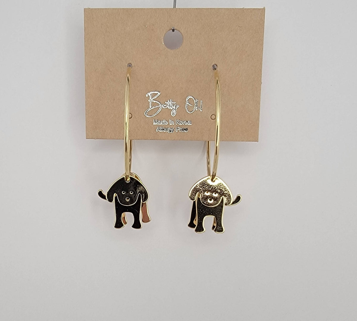 Dog Hoop Earrings