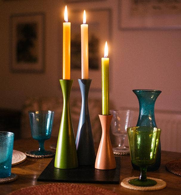 Medium Saffron Yellow Candleholder