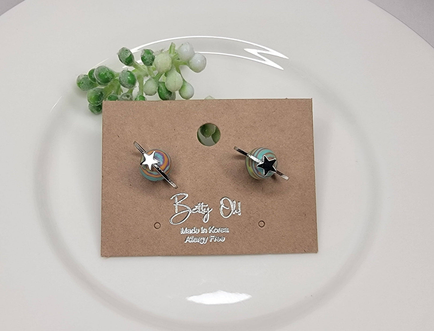 Planet Design Post Earrings