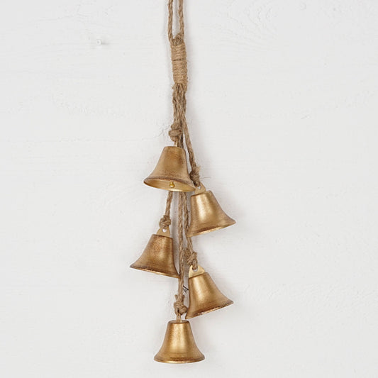 Vintage gold mini liberty bell string