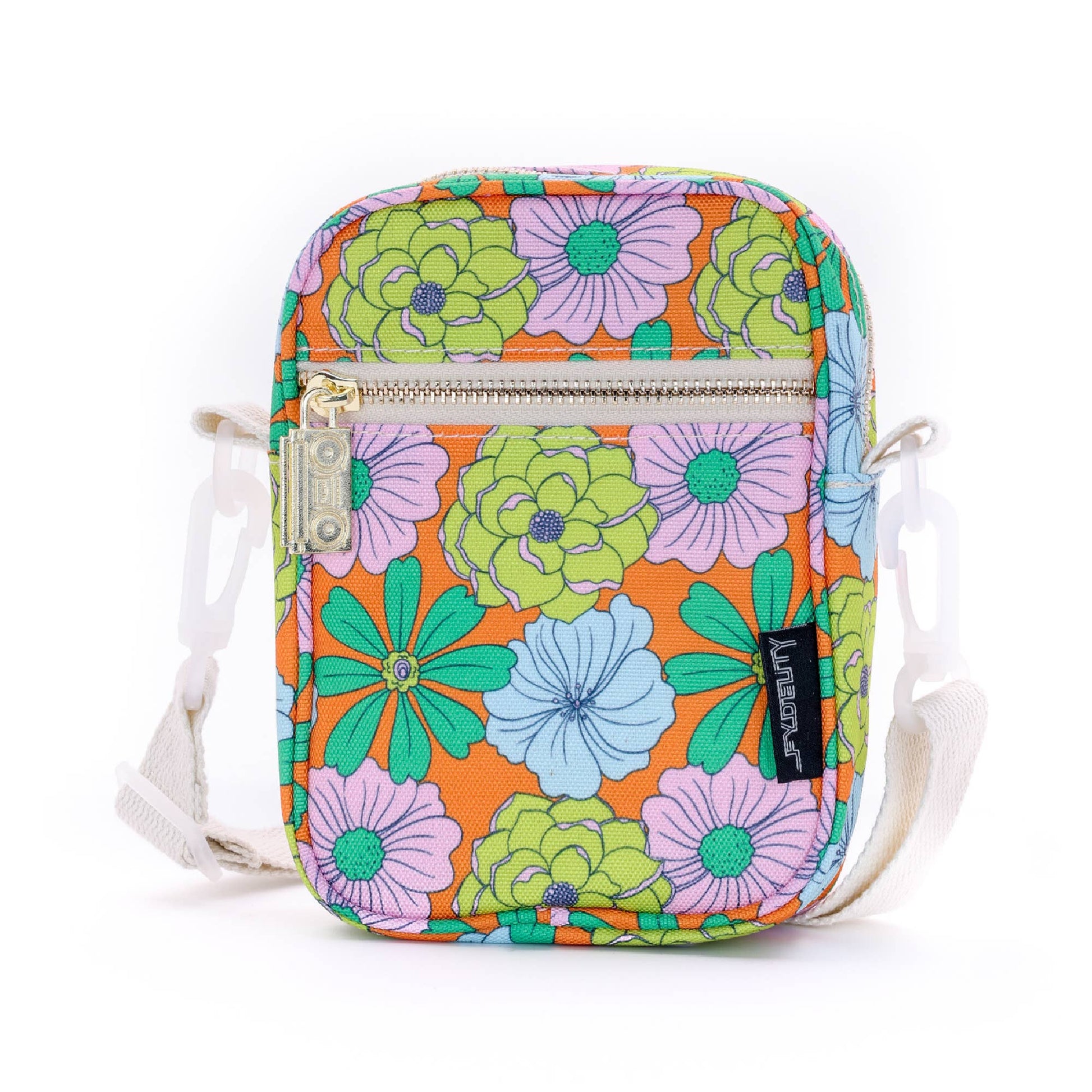 88618: Crossbody Mini Brick Bag | Recycled RPET | Floral Ora - Vintage MC