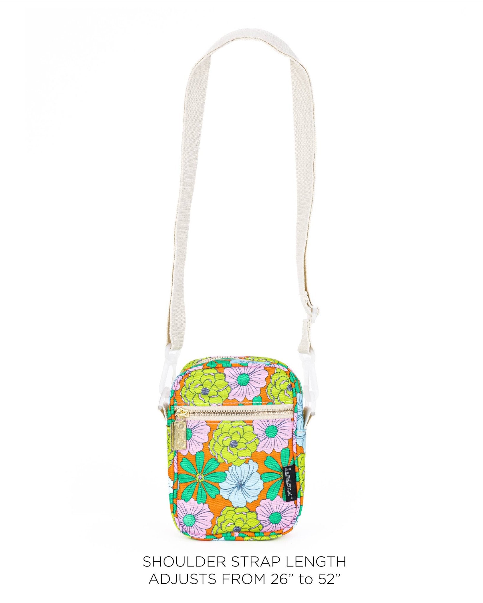 88618: Crossbody Mini Brick Bag | Recycled RPET | Floral Ora - Vintage MC