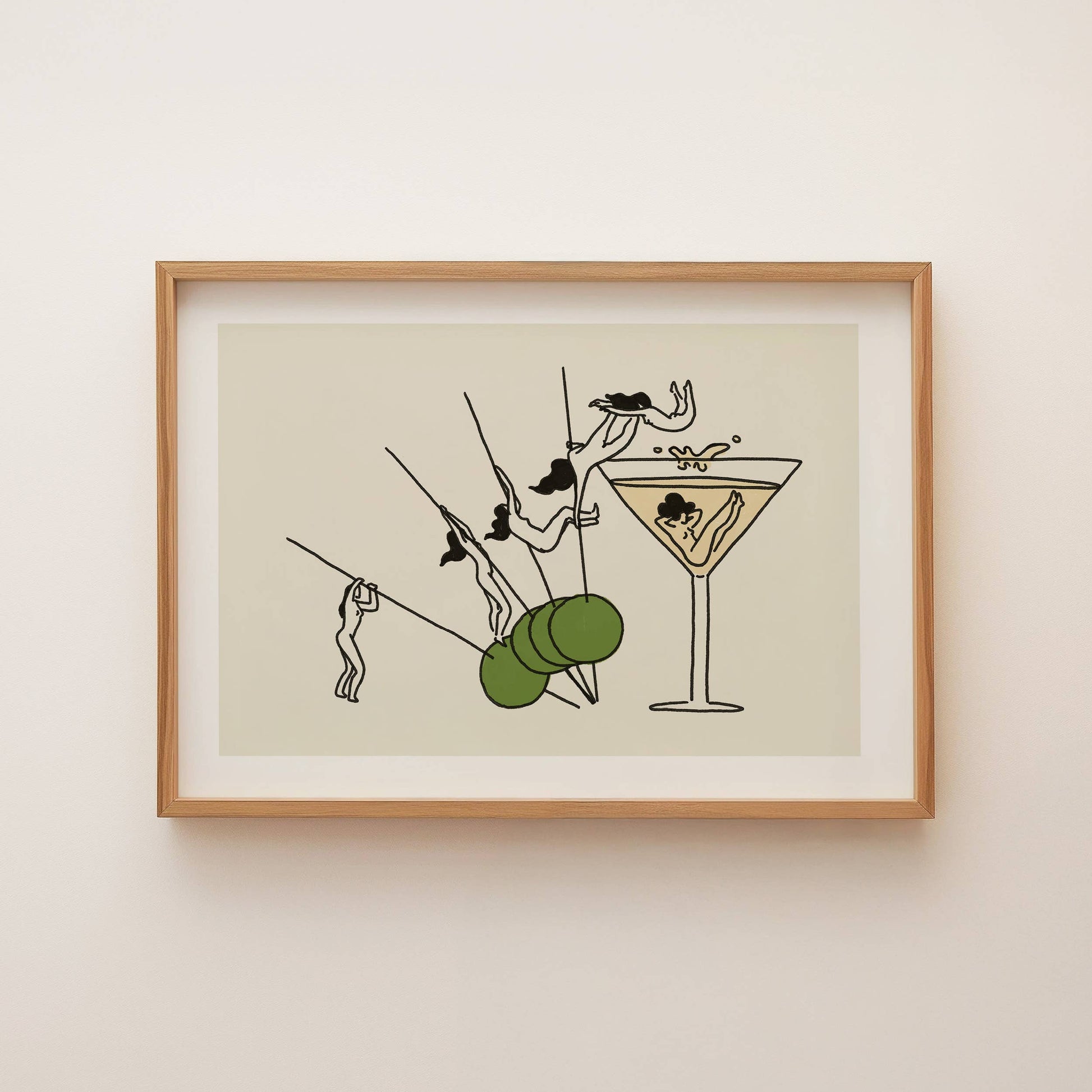 "Pole Vault" Martini Art Print