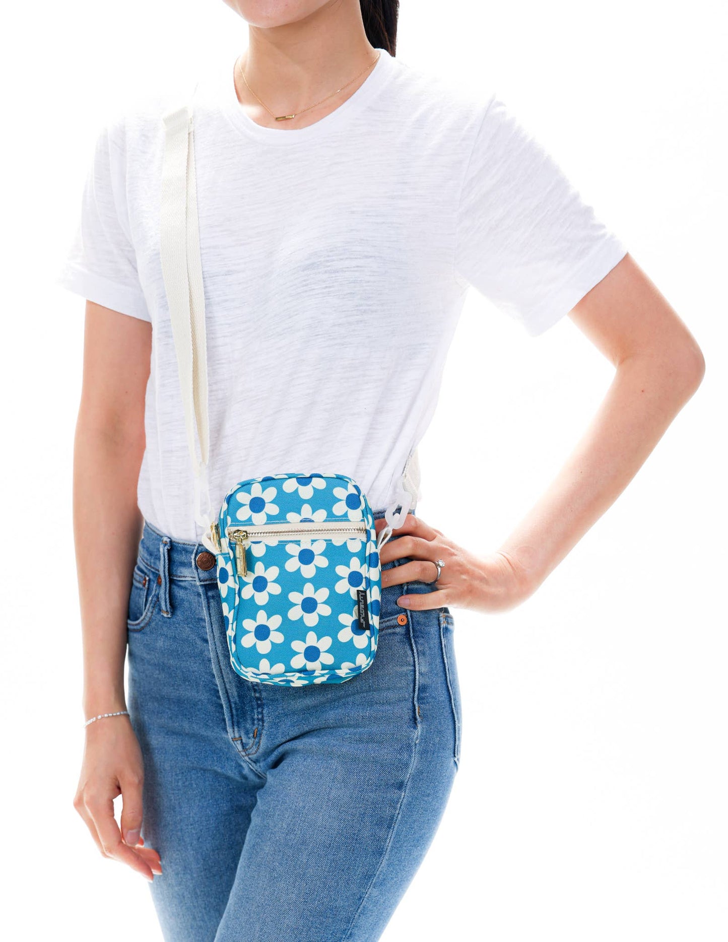 88611: Crossbody Mini Brick Bag | Recycled RPET | Daisy Blue