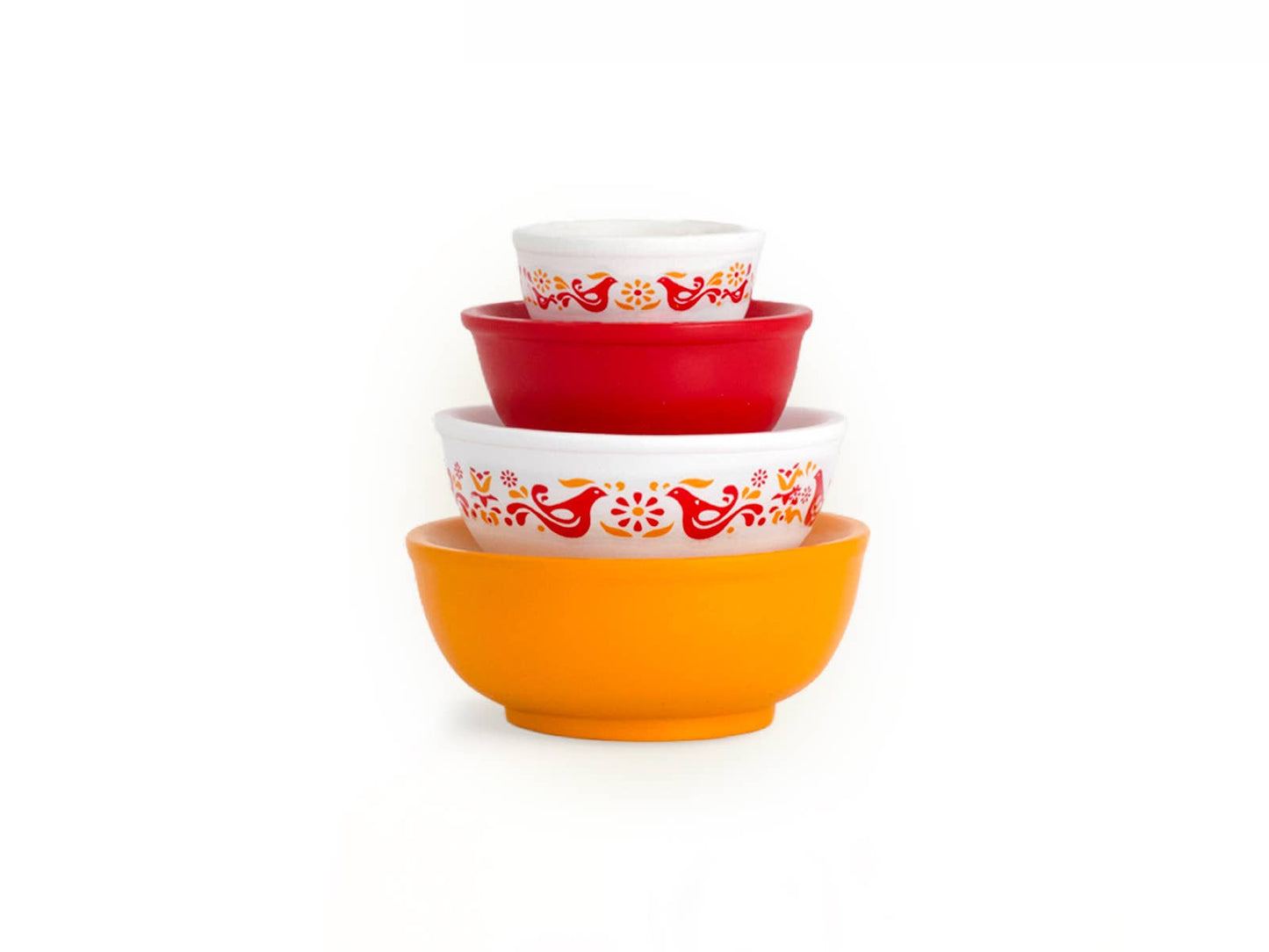 Mini Pyrex-Inspired Mixing Bowls – Retro Stackable Set