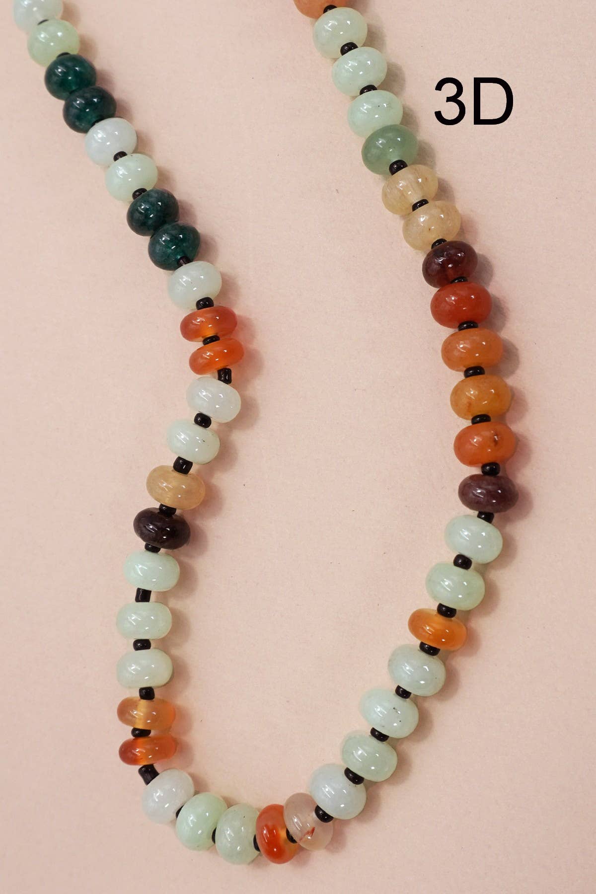 NATURAL AGATE BEAD NECKLACE