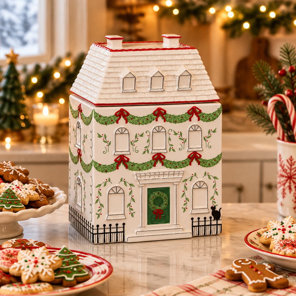Christmas in the City Cookie Jar