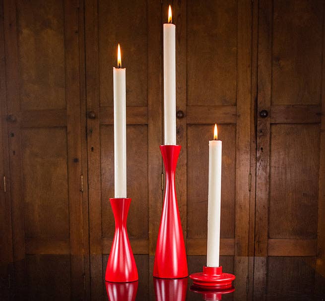 Medium Oriental Red Candleholder