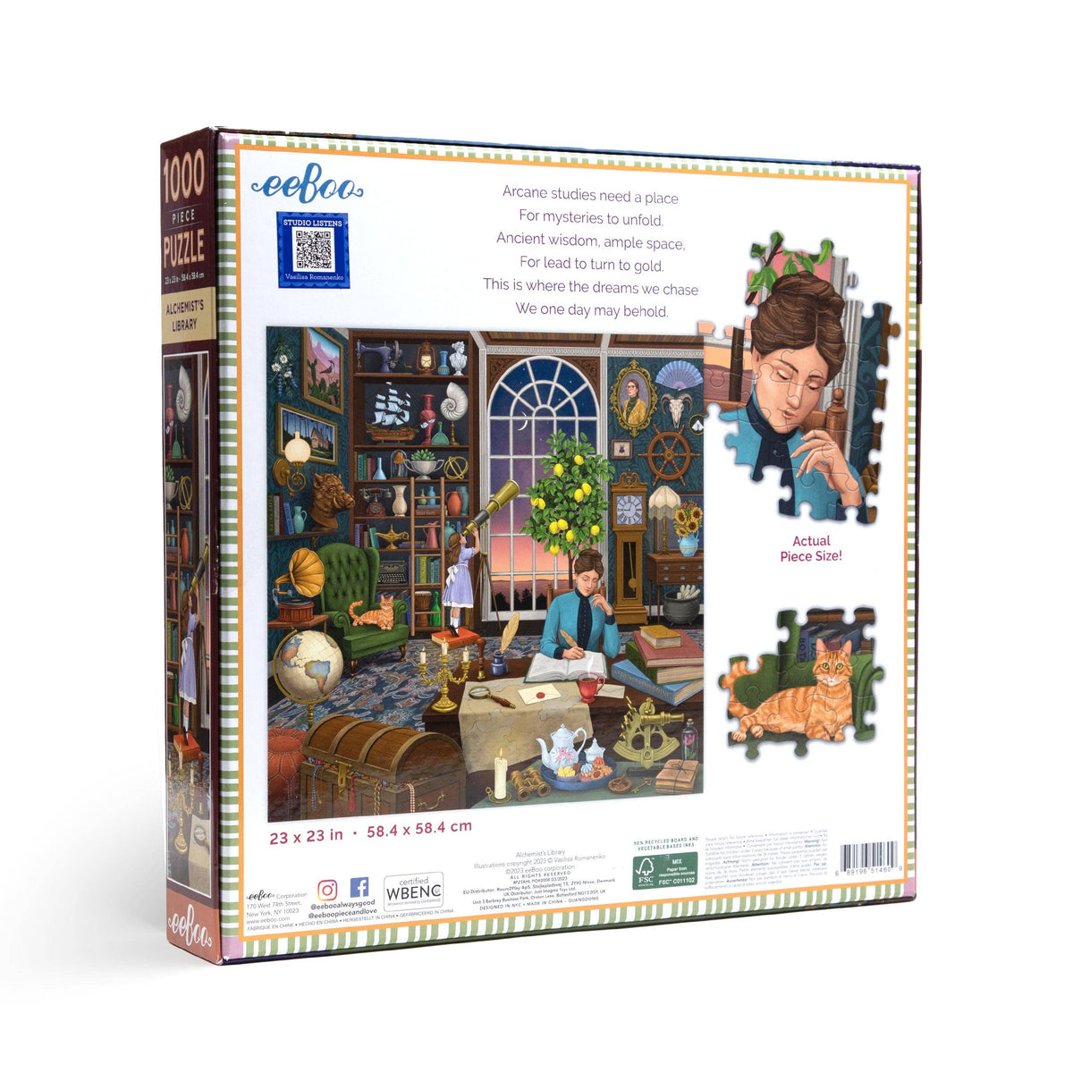 Alchemist's Library 1000 Piece Square Puzzle