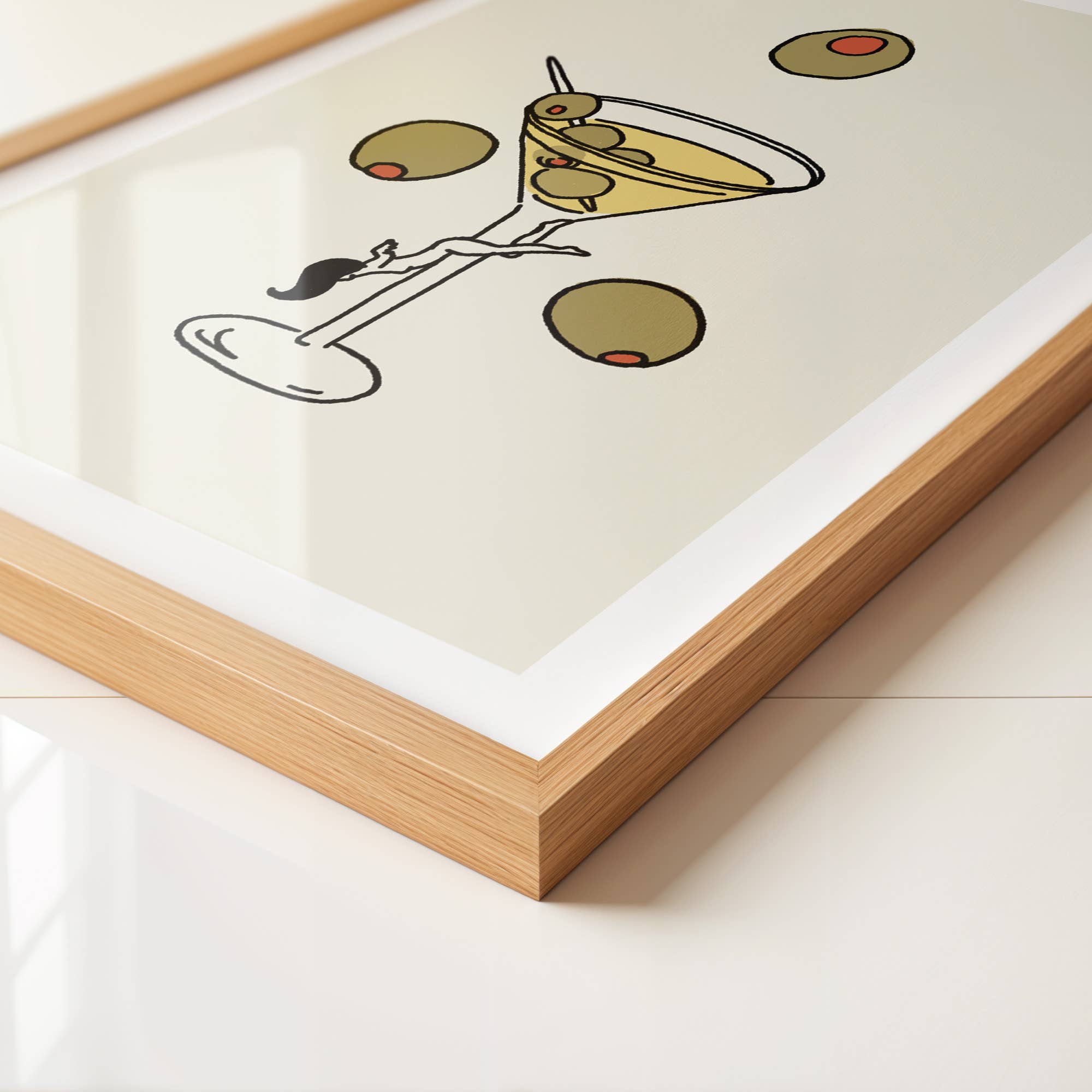 "Dirty Martini" Art Print Retro