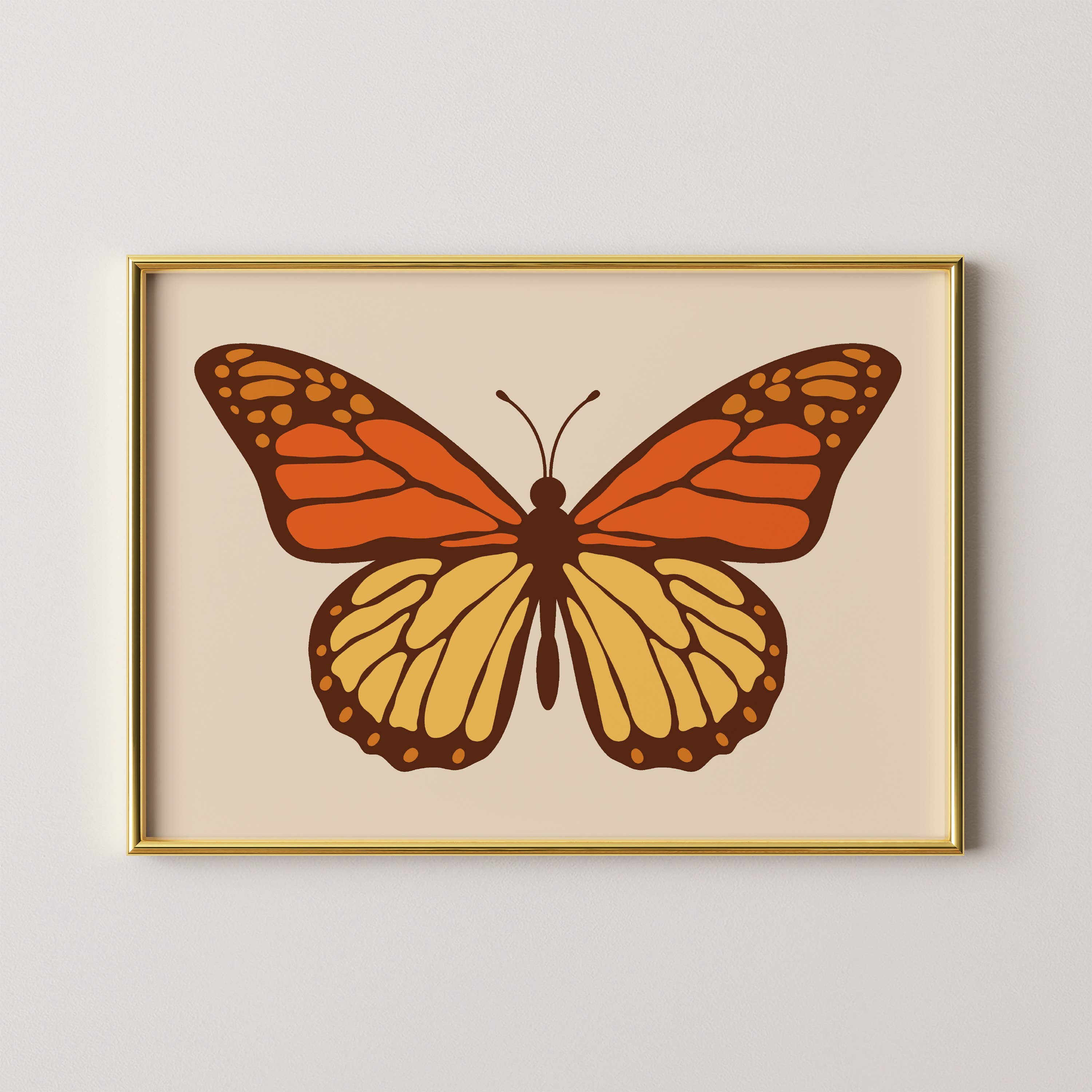 Orange and Yellow Butterfly Print