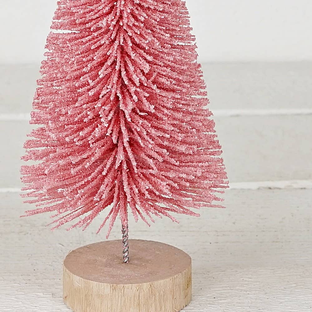 10” Pink Bottle Brush Tree