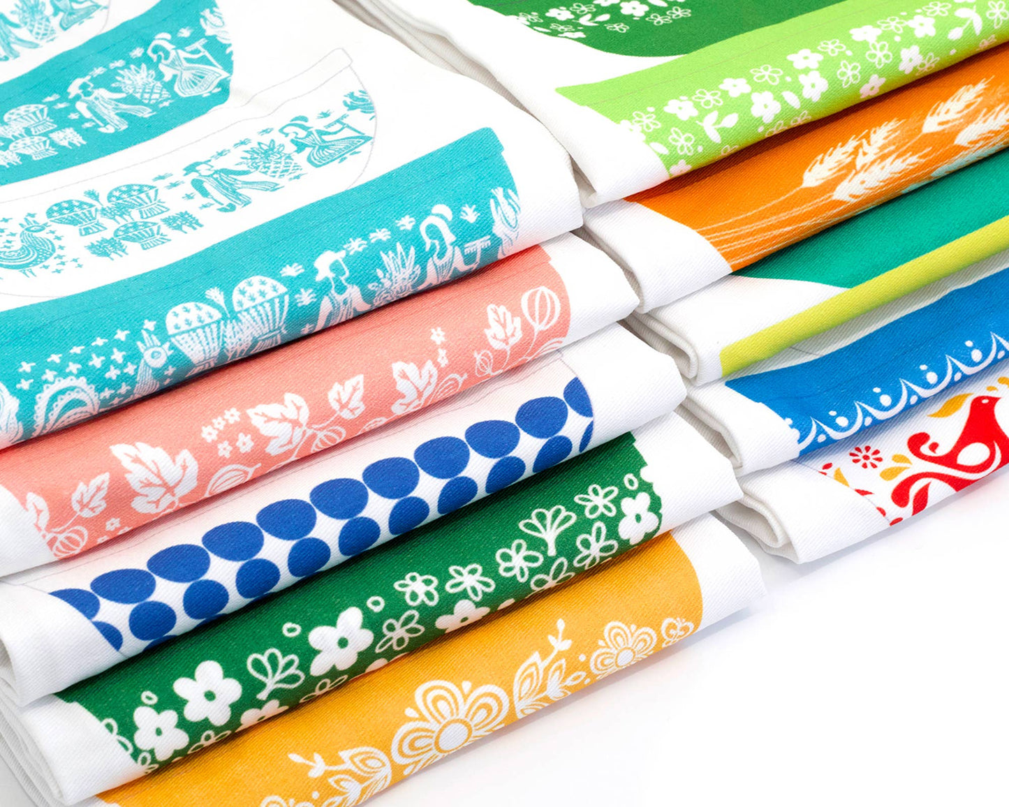 Pyrex-Inspired Tea Towel Cotton – Retro Kitchen Gift