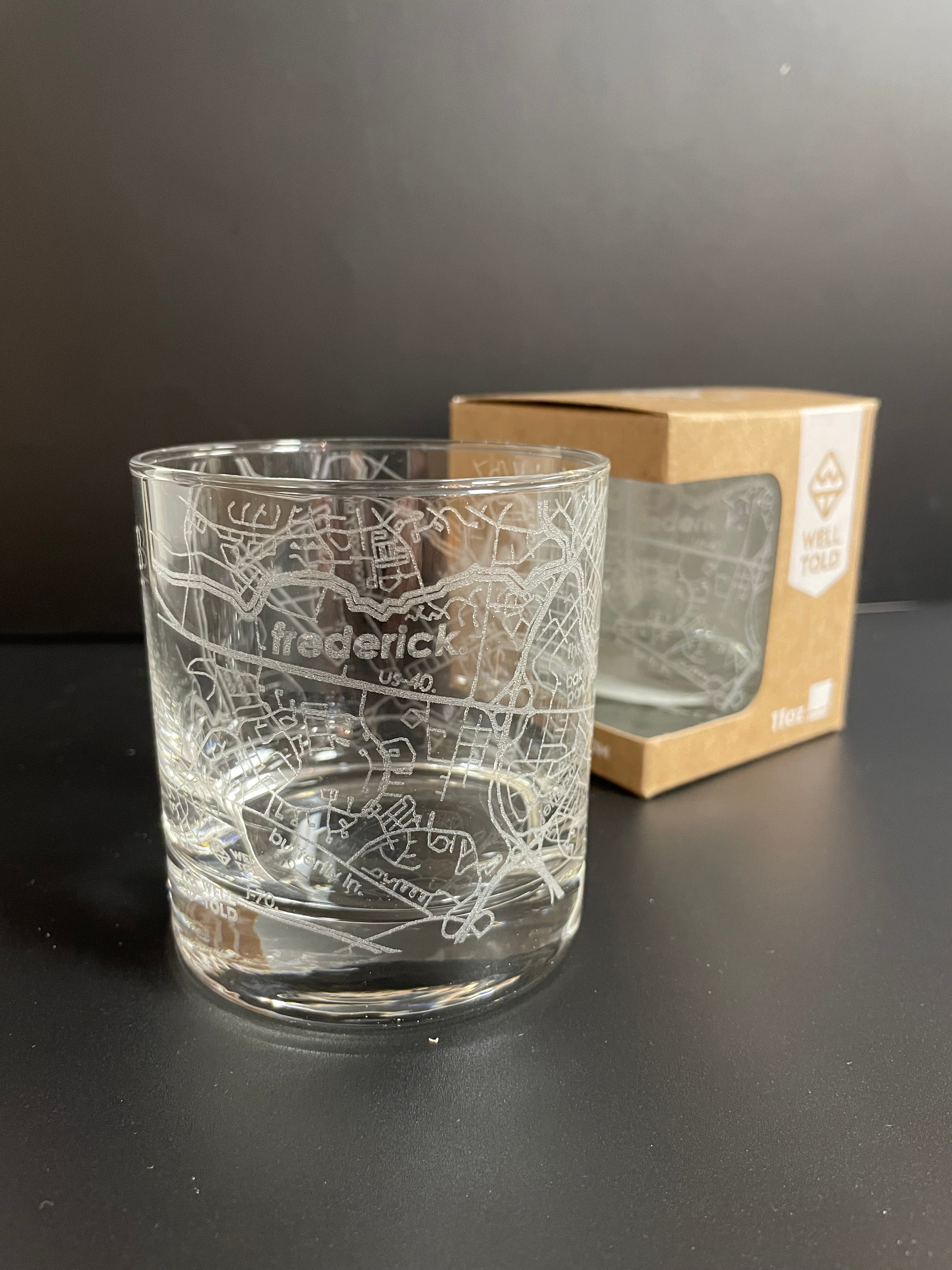 Frederick Maryland Custom Whiskey Glass