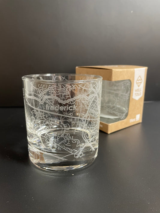 Frederick Maryland Custom Whiskey Glass