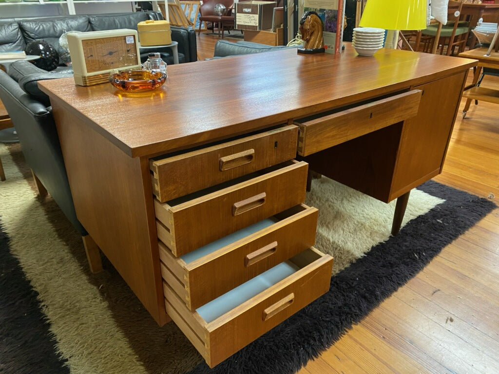 Danish Teak Desk with Storage