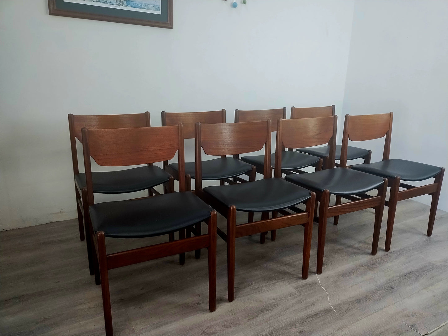Set of 8 Danish dining chairs
